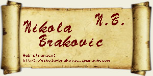 Nikola Braković vizit kartica